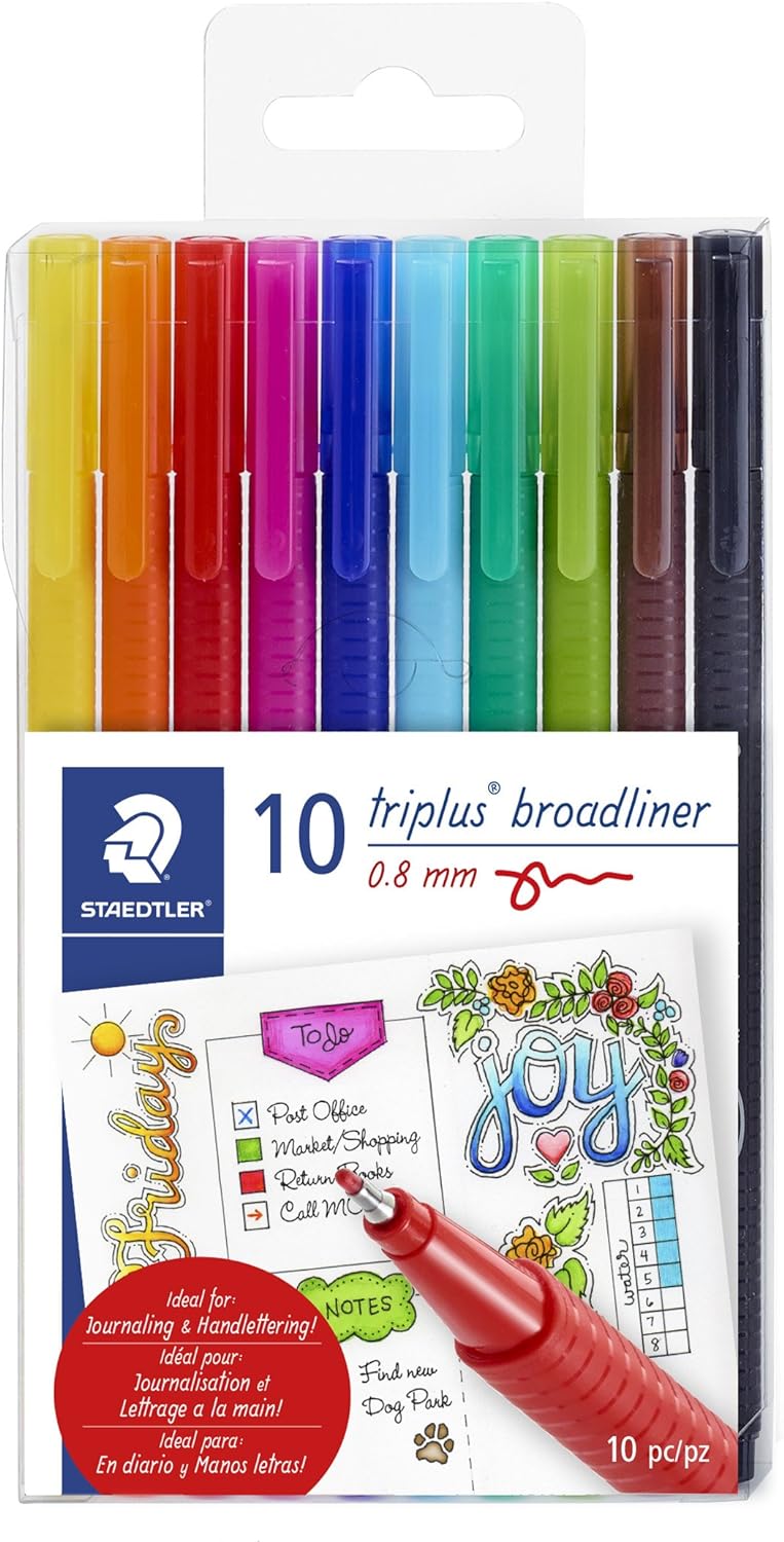 Staedtler Triplus Broadliner Pens 10/Pkg-