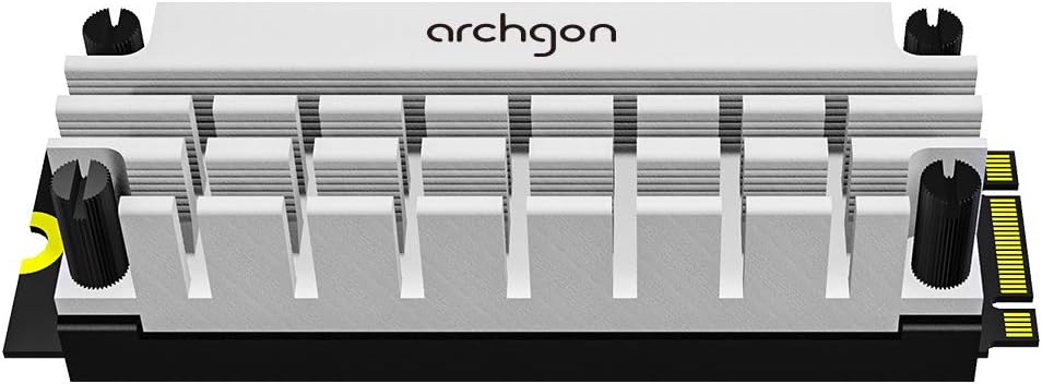Archgon HS-1110 Kühlkörper für M.2 SSD 2280 PCIe NVMe/SATA Kühler, 20 mm Bauhöhe, Aluminium, 2X Wärm