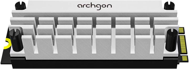 Archgon HS-1110 Kühlkörper für M.2 SSD 2280 PCIe NVMe/SATA Kühler, 20 mm Bauhöhe, Aluminium, 2X Wärm
