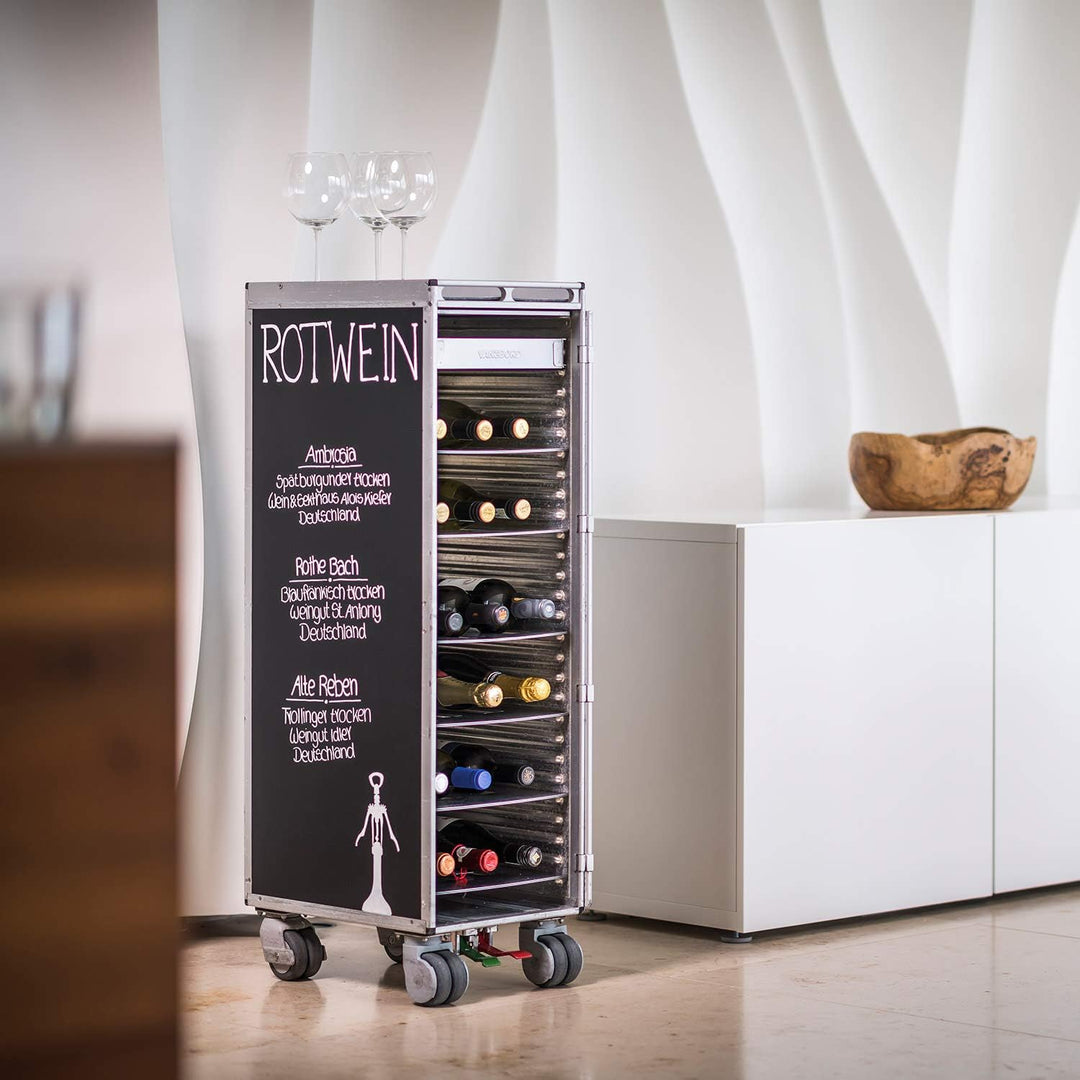 VanDeBord Ausstattungspaket Wein & Genuss, Zubehör für Airline Trolleys, Weinregal, Weinschrank, Wei