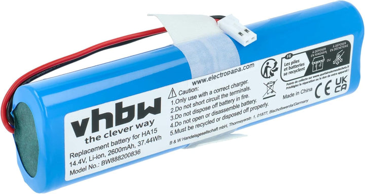 vhbw Akku kompatibel mit Medion MD 18500, 18501, 18600 Staubsauger Home Cleaner Heimroboter (2600mAh