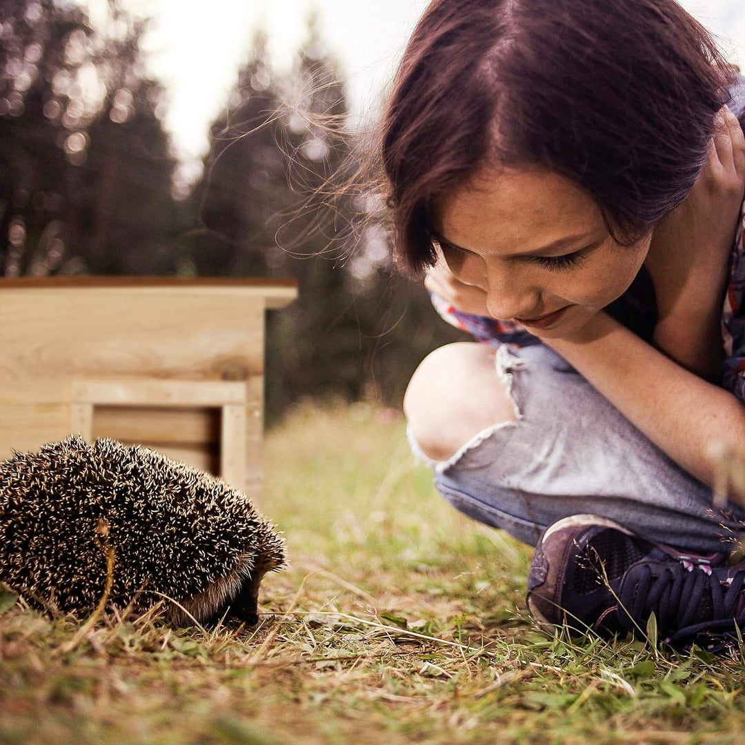 Relaxdays Igelhaus für den Garten, Winterquartier und Unterschlupf, Igelhotel Tannenholz, HBT: 22,5