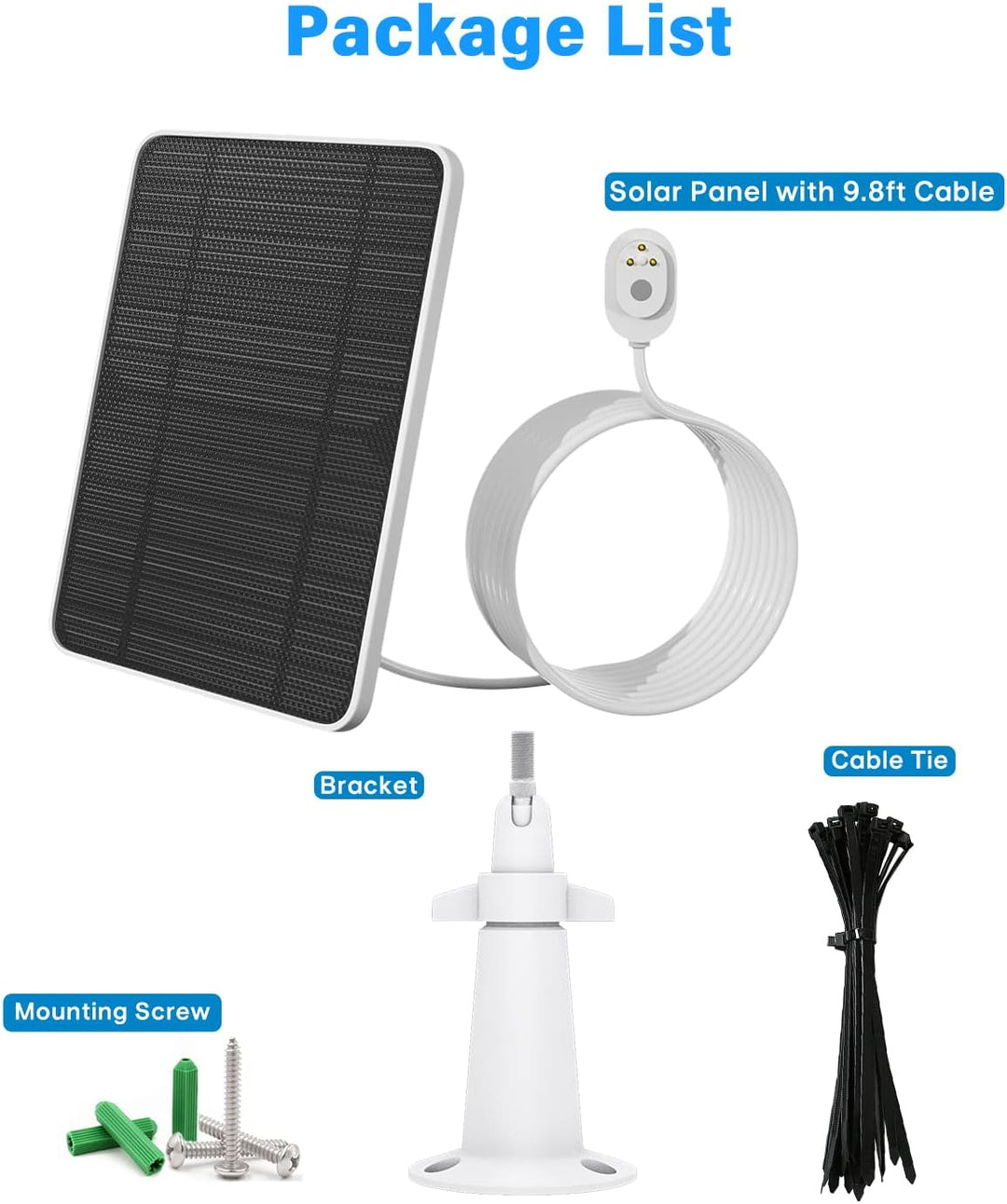 Solarpanel kompatibel mit Arlo Pro 4, Pro 3, Ultra, Ultra 2 & Floodlight Überwachungskamera Draussen