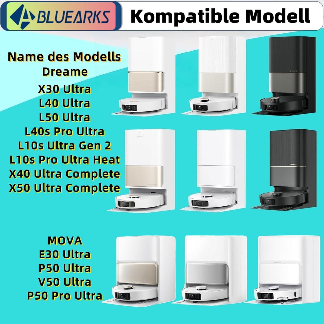 Bluearks 14 Stück Kompatibel mit Dreame D10 Plus Gen 2/L10s Ultra Gen 2/L40 Ultra /X40 Ultra Staubsa