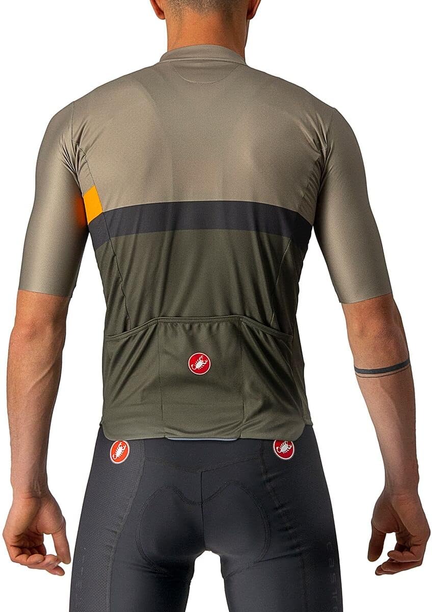 CASTELLI Herren A Blocco Jersey Sweatshirt M Rinde Green/Pop Orange-dark Gra, M Rinde Green/Pop Oran