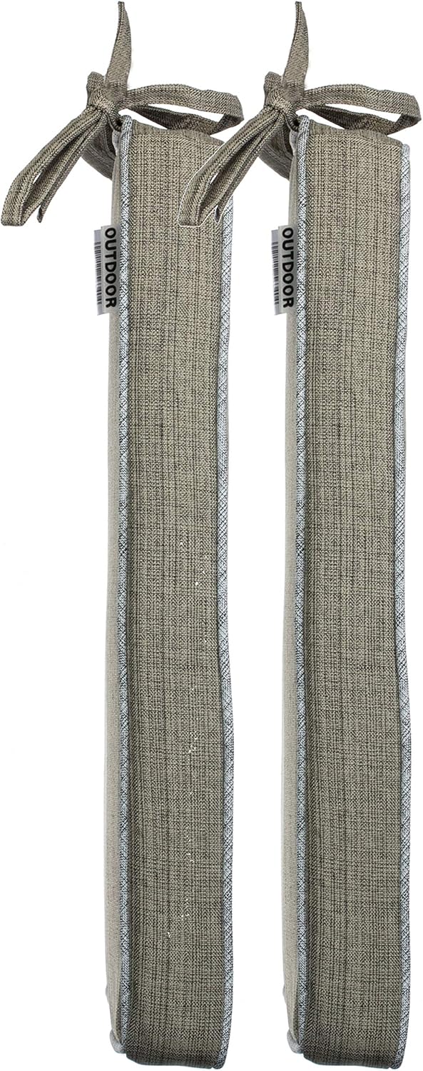 Brandsseller Outdoor Garten Sitzkissen Auflagen Kissen mit Paspel - Leinenoptik Uni - Schmutz- und W