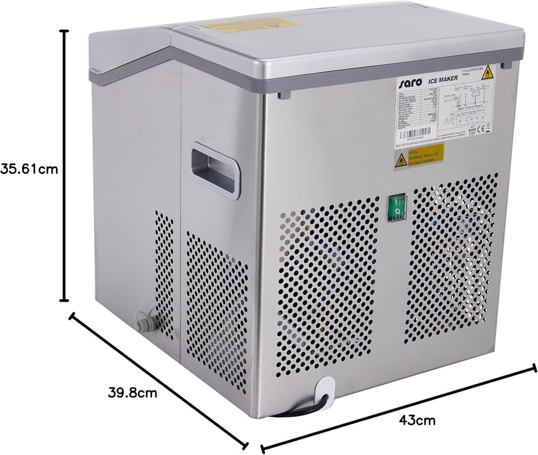 Saro EB 15 Eiswürfelbereiter/15 kg/24 h/230 V/1 Ph/0,16 kW/3 Eiswürfelgrössen, Single