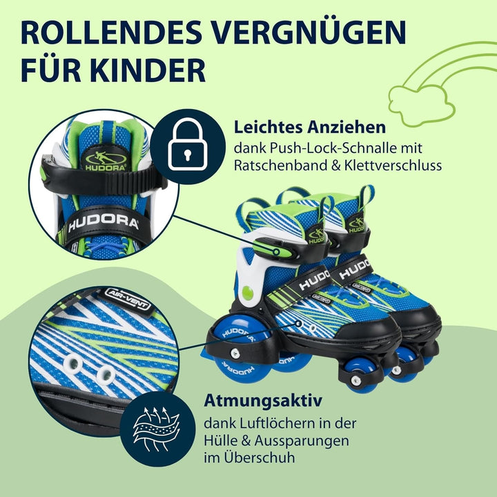 HUDORA Rollschuh My First Quad in versch. Grössen & Farben - hochwertige Rollschuhe für Kinder bis 2