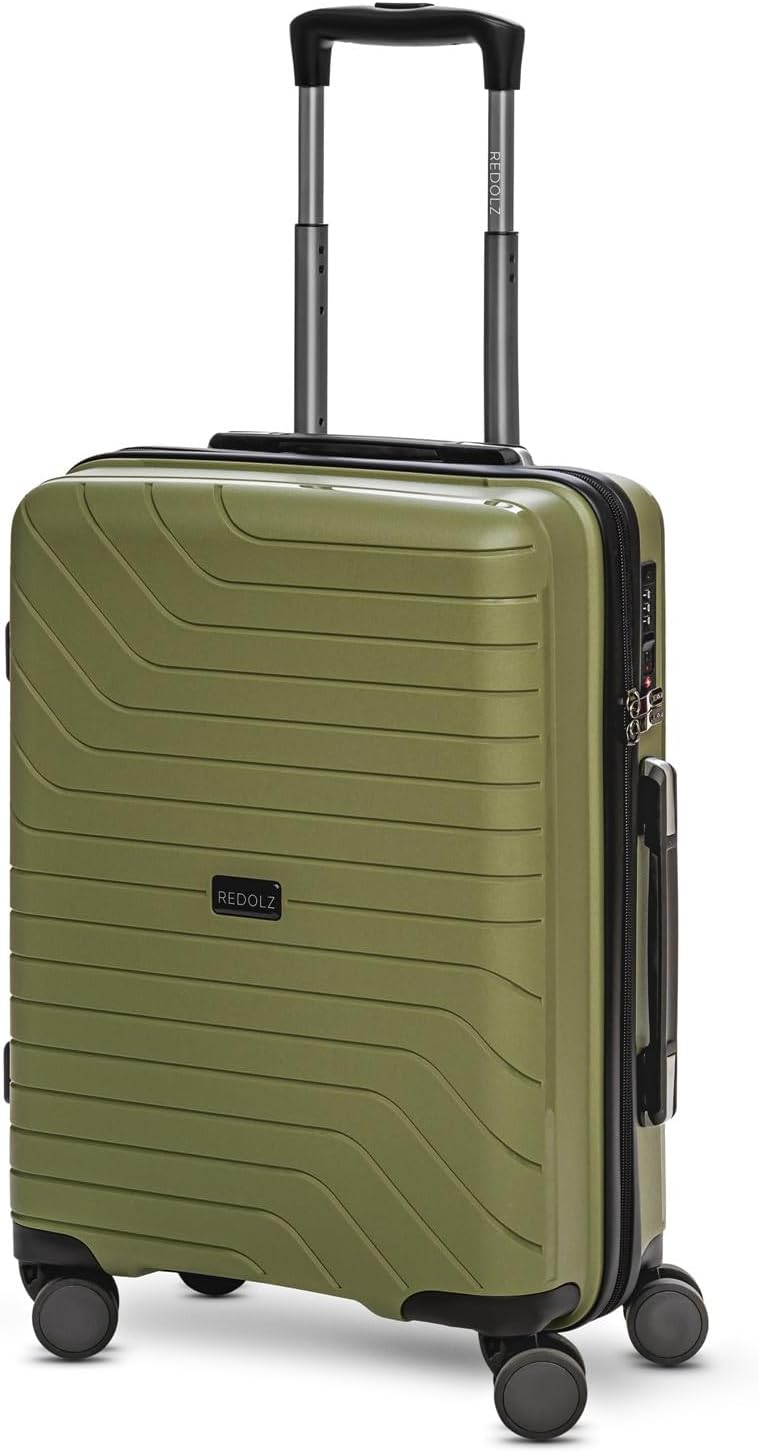 REDOLZ Hartschalen Kabinen-Koffer | Kleiner Trolley 38 x 20 x 55 cm aus hochwertigem, leichtem Polyp