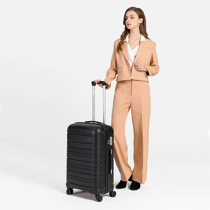 KONO Zwillingsrollen Reisekoffer TSA-Schloss Trolley Koffer Leichter Polypropylen Hartschale Rollkof