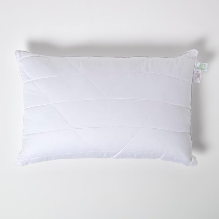 Homescapes Bio-Bambus-Kopfkissen 50 x 75 cm, medium-weiches Kissen mit separaten Taschen und Bambus-