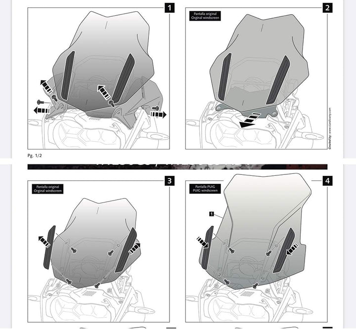 Motorrad Windschutzscheibe Windabweiser Für R1200GS LC 13-18 / R1200 GS LC ADV 14-18 / R1250GS 18-19