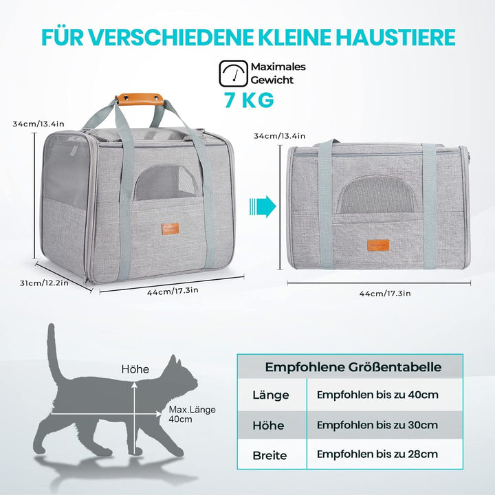 Morpilot Transportbox Katze Katzen transportboxen, Faltbare katzentasche transporttasche, hundetrage