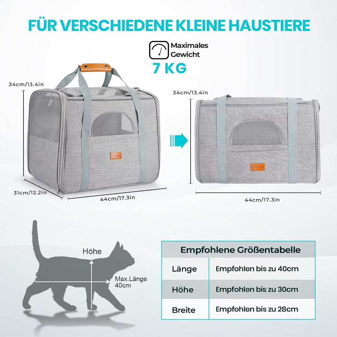 Morpilot Transportbox Katze Katzen transportboxen, Faltbare katzentasche transporttasche, hundetrage