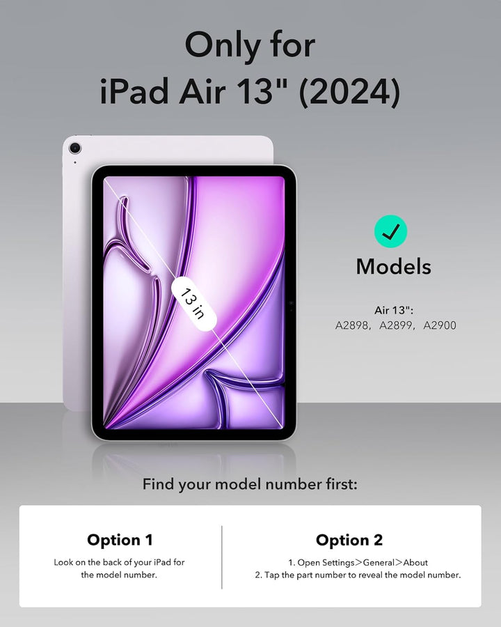 ESR Ascend für iPad Air 13 Zoll 2024 Tastatur Hülle mit Trackpad, magnetisch abnehmbare Tastatur mit