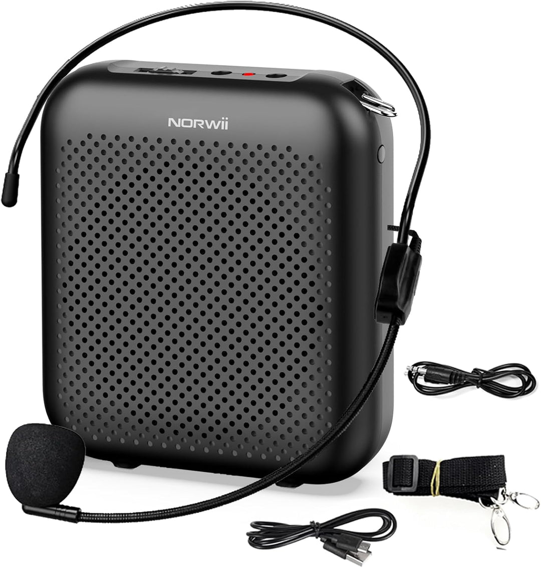 NORWII S358 Tragbarer 2000mAh Wiederaufladbarer Sprachverstärker mit Kabelgebundenem Mikrofon, Heads