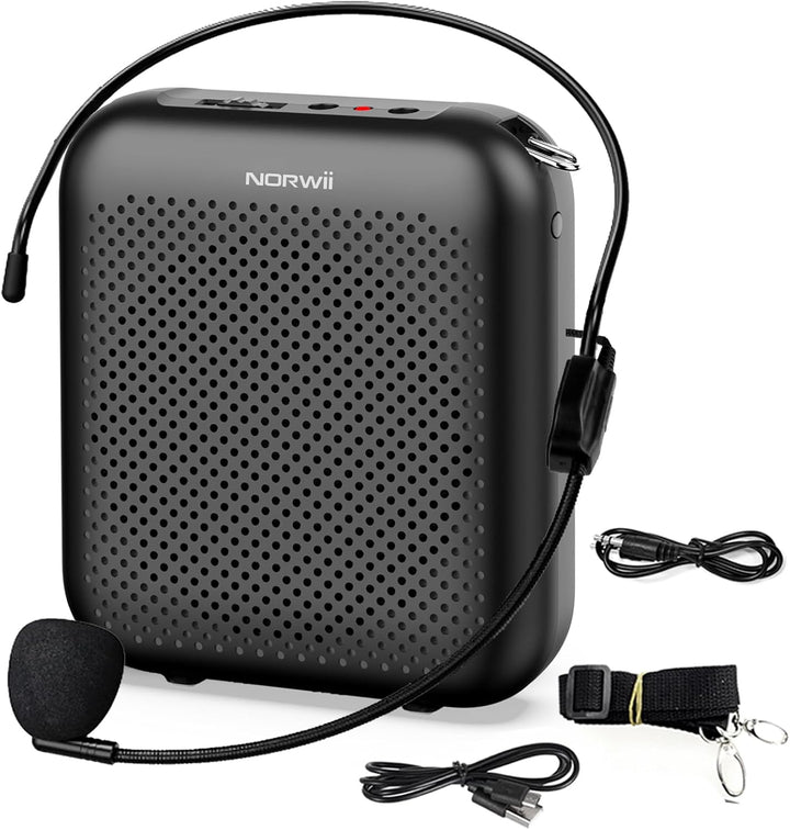 NORWII S358 Tragbarer 2000mAh Wiederaufladbarer Sprachverstärker mit Kabelgebundenem Mikrofon, Heads