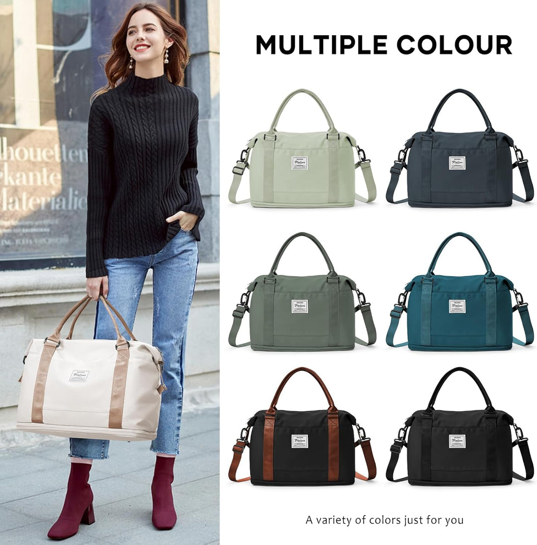 WEPLAN Reisetasche Damen Handgepäck Tasche Ryanair 40x20x25 für Flugzeug Tasche Weekender Damen Trav