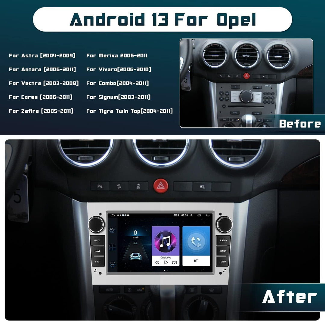 Hikity 1+32GB Android Autoradio 2 Din mit Navi für Opel Astra Corsa Antara, 7 Zoll Touchscreen Radio