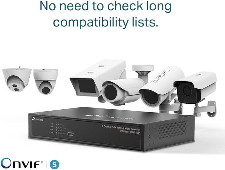 TP-Link VIGI NVR1008H-8MP Netzwerk-Videorekorder (NVR) Schwarz