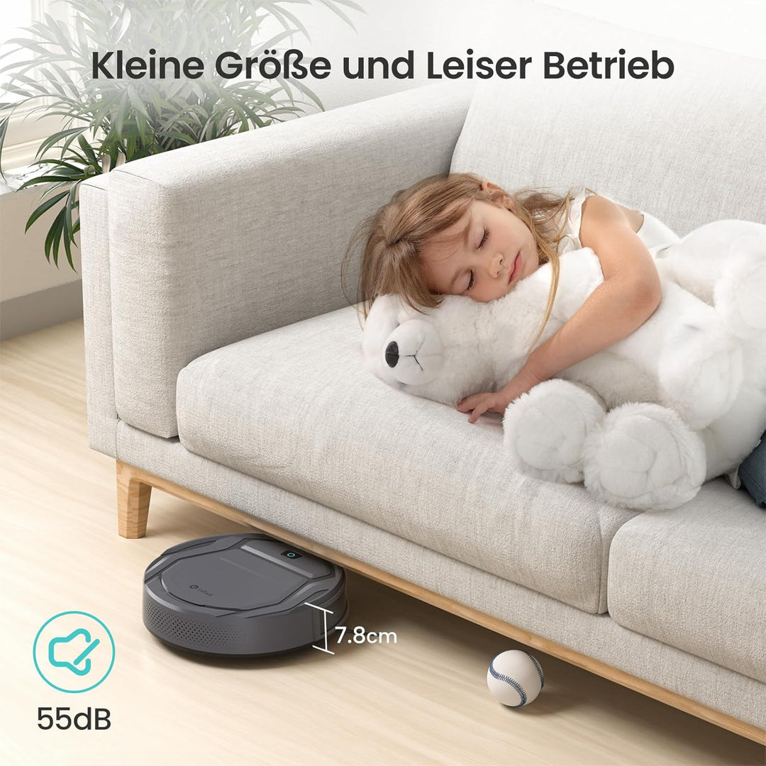 LEFANT 210PG Saugroboter mit 2200 Pa,WLAN Roboterstaubsauger Kompatibel mit Alexa und APP-Steuerung,