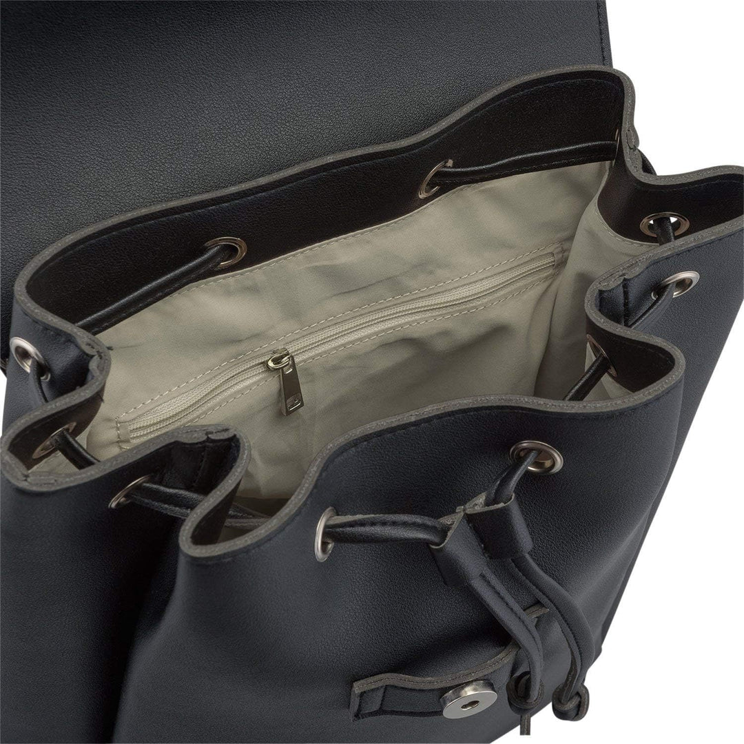Expatrié Rucksack Damen Elegant Schwarz - Noelle - Moderner Lederrucksack Für City, Business, Uni -