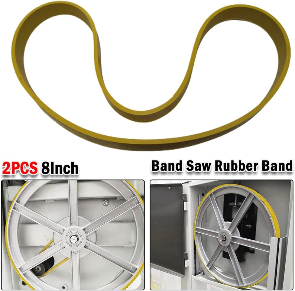 2 x Bandsägen-Gummiband, 20,3 cm, Holzbearbeitung, Bandsäge, Gummiband, Bandsäge, Scrollrad, Gummiri