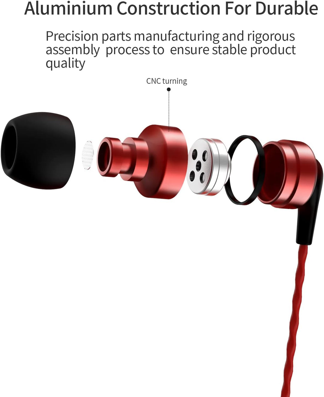 SoundMAGIC E80C Kabelgebundene Ohrhörer mit Mikrofon HiFi Stereo Audiophile Kopfhörer Geräuschisolie
