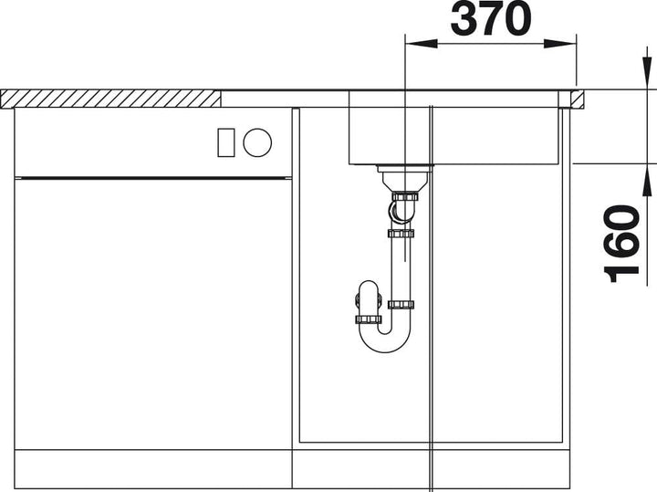 BLANCO LANTOS XL 6 S-IF Compact | Edelstahl | Einbauart: Einbau von Oben & Flächenbündig | reversibe