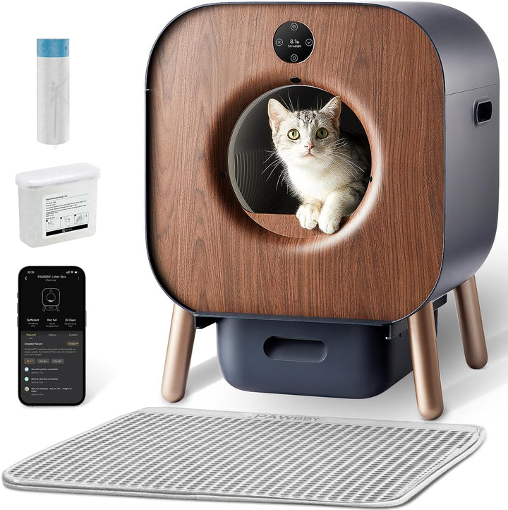 PAWBBY P1 Ultra Katzenklo Selbstreinigend, Selbstreinigende Katzentoilette, TÜV-Zertifizierung, Anti