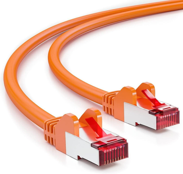 deleyCON 50m CAT6 Patchkabel S/FTP PIMF Schirmung CAT-6 RJ45 LAN DSL Netzwerkkabel Ethernetkabel Swi