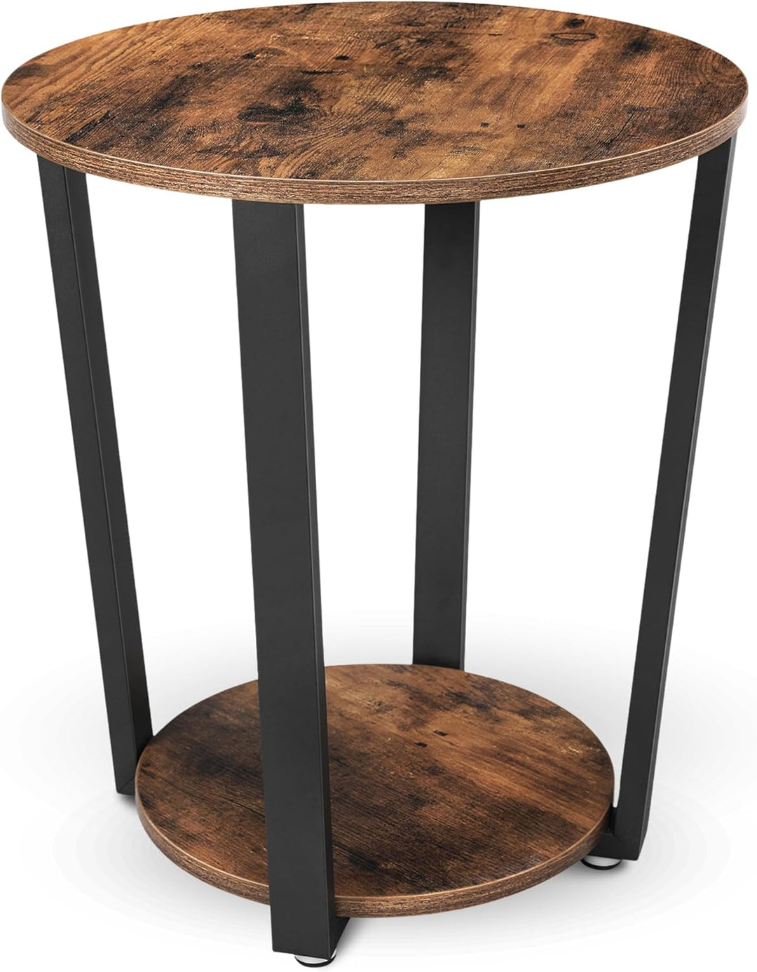 holz4home® Beistelltisch Lorie runder Wohnzimmertisch | mit Ablage 50x57 cm | einfache Montage | Ind