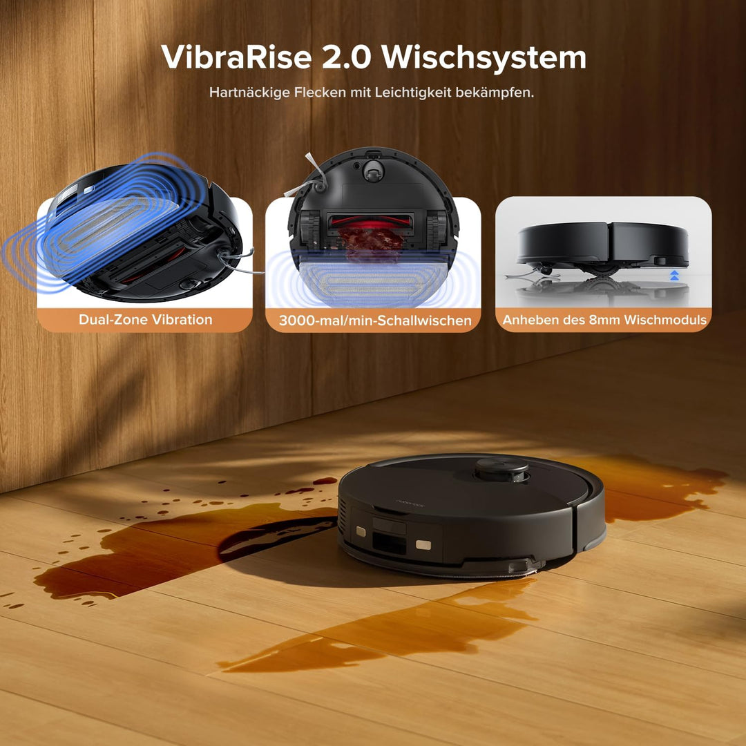 roborock Q10 S5+ Saugroboter mit Wischfunktion, 10.000 Pa HyperForce Saugkraft, Dual Anti-Tangle Sys
