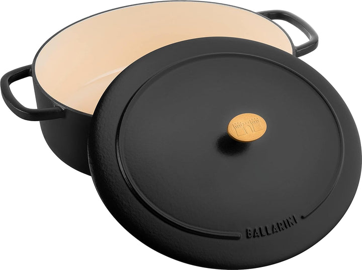 BALLARINI Bellamonte Auflaufform, Bräter, Dutch Oven, Emailliertes Gusseisen, Oval, 33 cm, 6,5 L, Sc