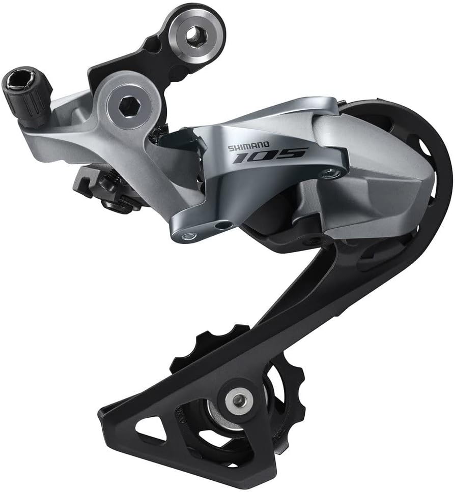 Shimano Unisex – Erwachsene 105 Schaltwerk, Silber, 11-Fach