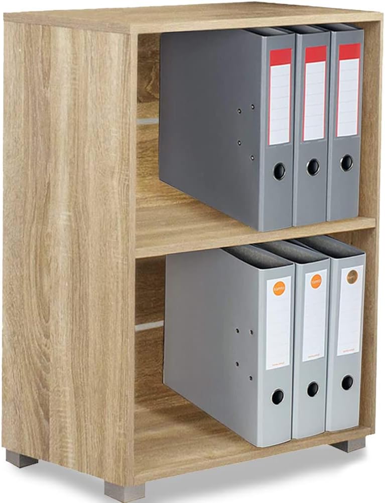 BAKAJI Bücherregal für Segeln, 2 Regalen, Archivierung von Dokumenten und Grundstücken, Möbel, Haus,