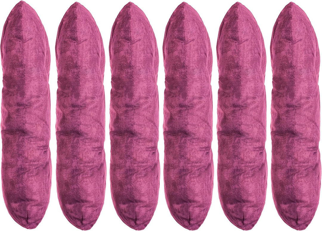 Brandsseller Kissen-Set Sitzkissen Dekokissen Stuhlkissen Zierkissen Stuhlauflage (6er-Set, Beere) 6