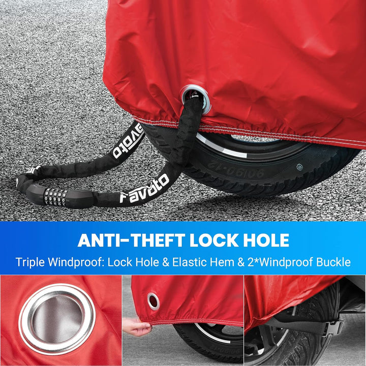 Favoto Verbesserte Version Motorradabdeckung Wasserabweisend Motorrad Abdeckplane Outdoor Motorradga