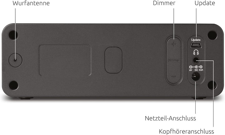 TechniSat DIGITRADIO 51 DAB+ Radiowecker (DAB, UKW, Uhrenradio, Wecker mit zwei einstellbaren Weckze