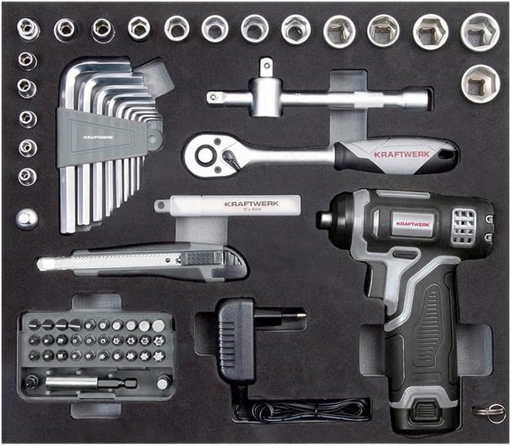 Kraftwerk 202152000 Werkzeugkoffer mit Akkuschrauber