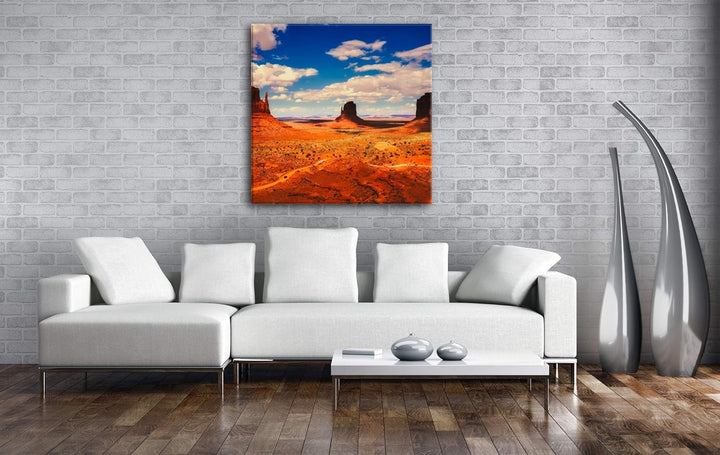deyoli Monument Valley in Arizona Format: 60x60 als Leinwandbild, Motiv fertig gerahmt auf Echtholzr