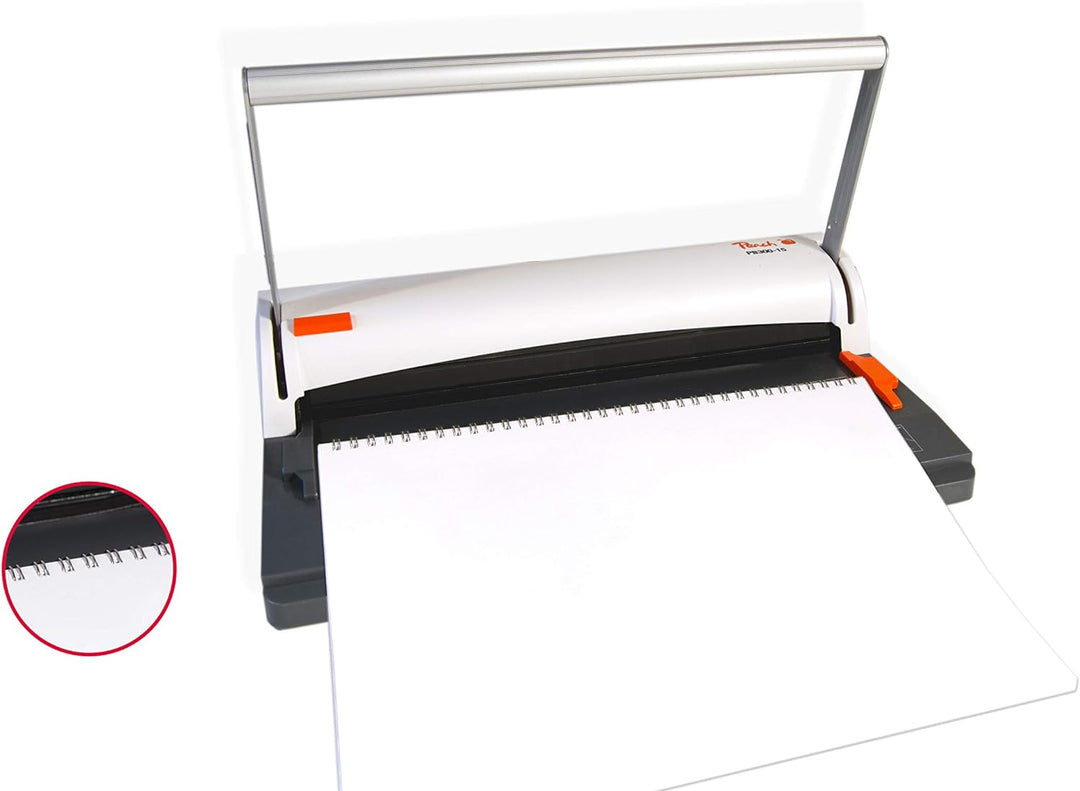 Peach Draht Bindemaschine - Personal Wire Binder DIN-A4 - bindet 60 Seiten - inkl. 5x PW079-07 Wire