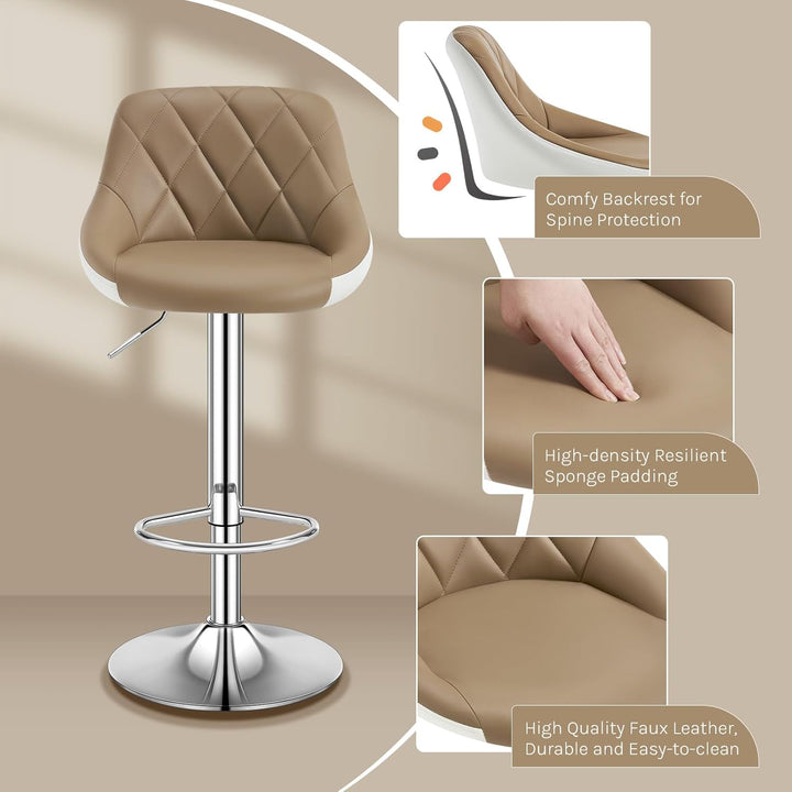 WOLTU® 1x Barhocker Barstuhl Tresenhocker Bistrohocker mit Griff, Design Stuhl, höhenverstellbar, fr