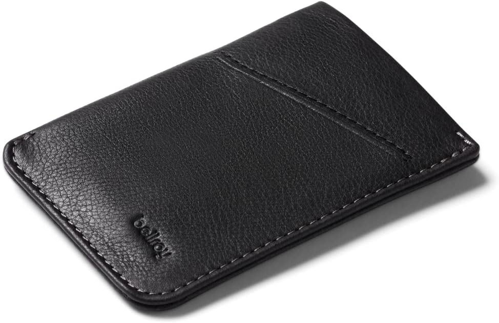 Bellroy Kartenhülle Slim Leder Geldbörse (max. 8 Karten und Scheine) Obsidian, Obsidian