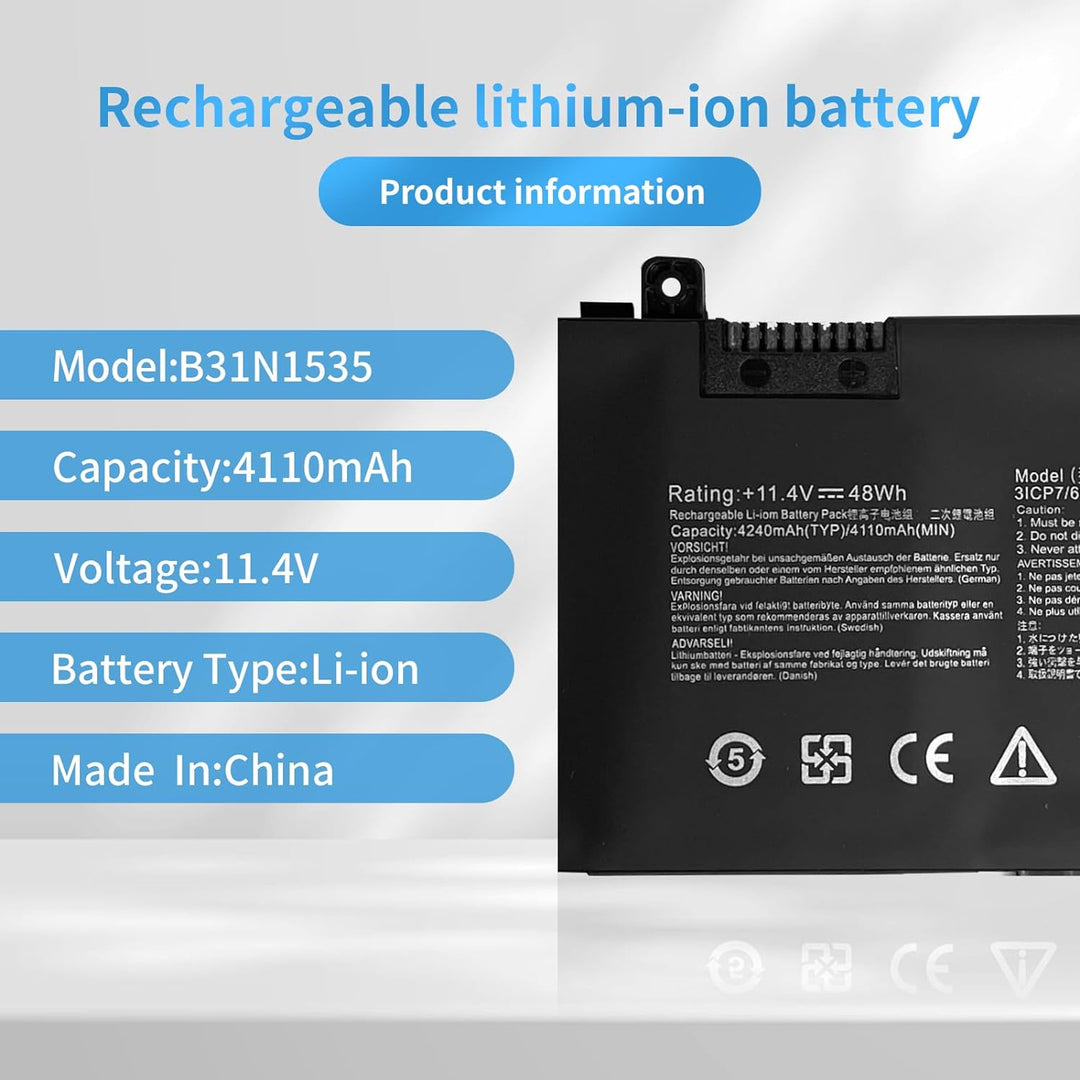 B31N1535 3ICP7/60/80 0B200-02020000 Laptop Batterie Ersatz für Asus ZenBook UX310 UX310UA UX310UQ UX