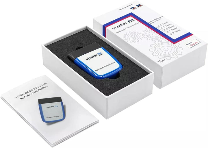 vLinker BM OBD2 Bluetooth Codeleser, OBDII Scan Tool für Android & Windows - Gemacht für BimmerCode