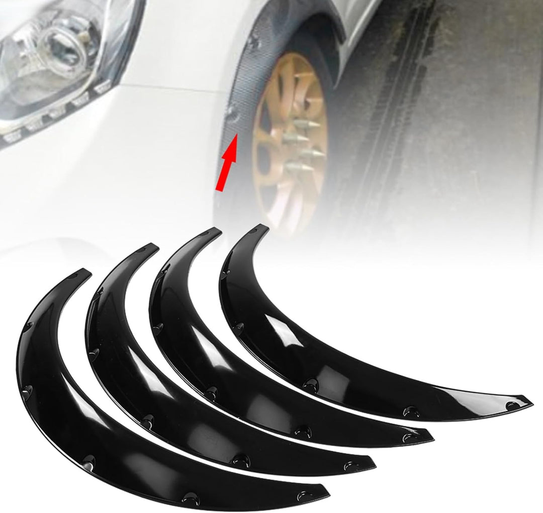Kotfl¨¹gelverbreiterungen 4 St¨¹ck 90mm Universal Auto SUV Vorne und Hinten Kotfl¨¹gel Flexible Fend