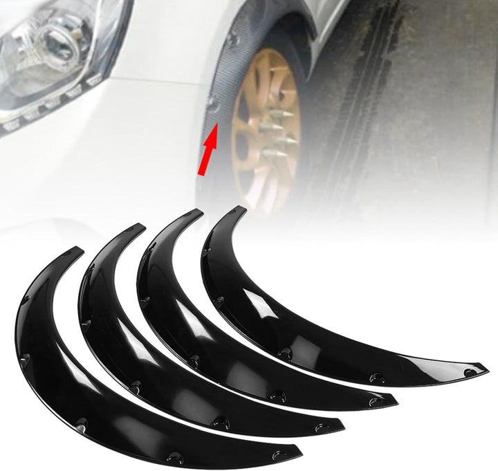 Kotfl¨¹gelverbreiterungen 4 St¨¹ck 90mm Universal Auto SUV Vorne und Hinten Kotfl¨¹gel Flexible Fend