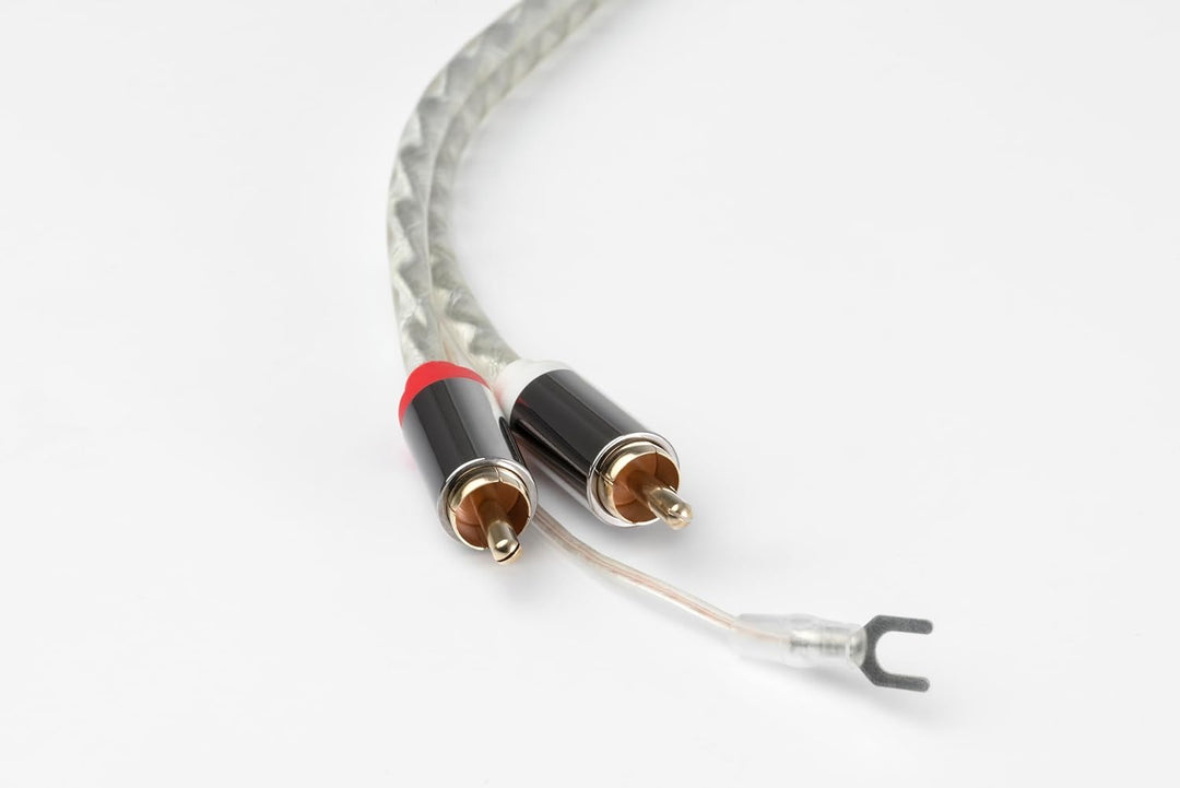 Pro-Ject Connect-it RCA-E, Hochreines Phonokabel NF Kabel mit Masseleitung für Plattenspieler - 1,23