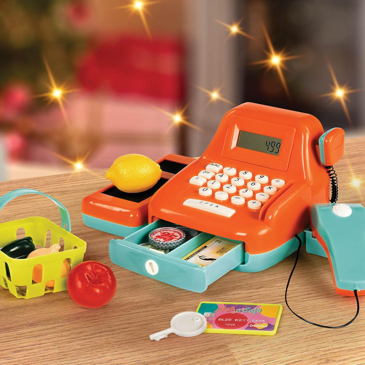 Battat Spielkasse Kinder mit Scanner und Sound, Kasse Spielzeug, Spielzeugkasse, elektronische Super